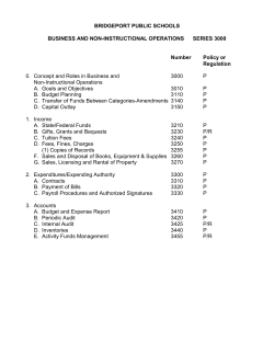 BRIDGEPORT PUBLIC SCHOOLS BUSINESS AND NON