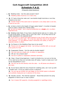 Schedule FAQ - Cork Sugarcraft Association