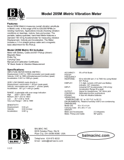 Model 205M Metric Vibration Meter