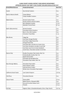CLARK COUNTY SCHOOL DISTRICT FOOD SERVICE
