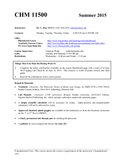 CHM 11500 - Purdue University Chemistry Department