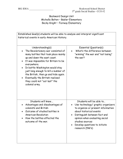 Battles of the Revolutionary War