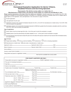 Homestead Exemption
