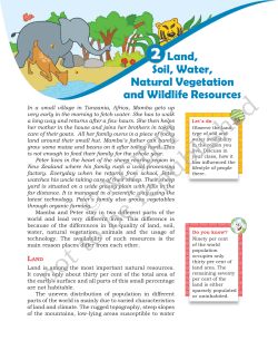 Land, Soil, Water, Natural Vegetation and Wildlife Resources