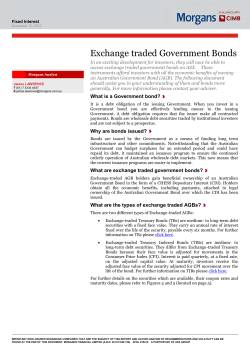 Exchange traded Government Bonds