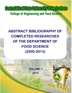 Abstract Bibliography_Food Science