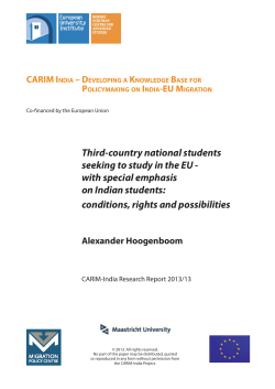 Third-country national students seeking to study in the EU - India