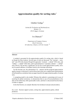 Approximation quality for sorting rules1