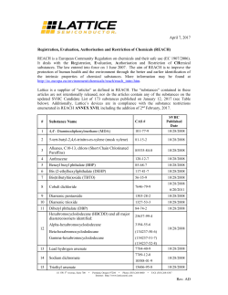 REACH Compliance Letter