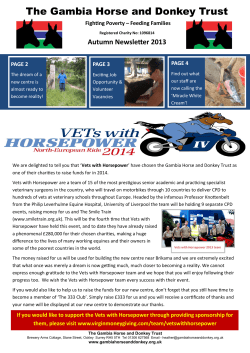 Newsletter Autumn 2013 - Gambia Horse And Donkey Trust