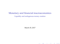 Finance through money creation