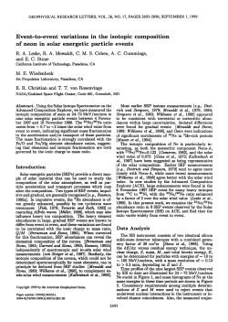 Eventtoevent variations in the isotopic composition of neon in solar