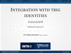 Integration with trig identities