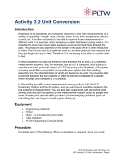 Activity 3.2 Unit Conversion