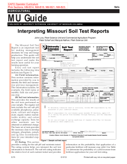 Interpreting Missouri Soil Test Reports