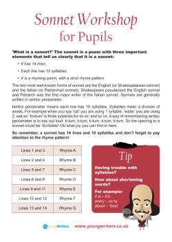 Sonnet Workshop PDF