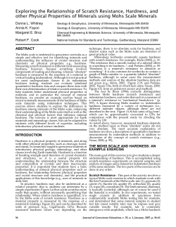 Exploring the Relationship of Scratch Resistance, Hardness, and