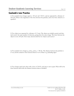 Coulomb`s law practice