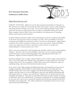 First Tanzanian Earth Day at GIBB`S FARM