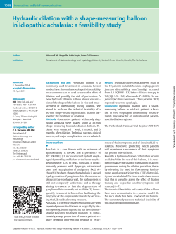 Hydraulic dilation with a shape-measuring balloon in idiopathic