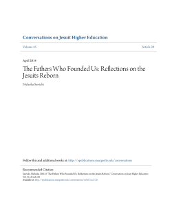 The Fathers Who Founded Us: Reflections on the Jesuits Reborn