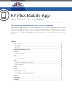FF Flex Mobile App Complete User`s Guide