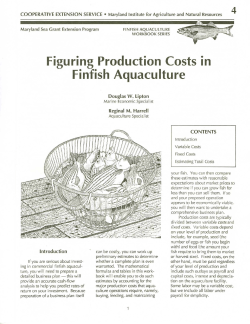 Figuring Production Costs in Finfish Aquaculture