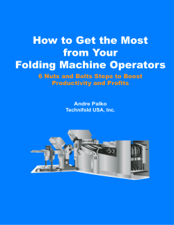 How to Get the Most from Your Folding Machine Operators