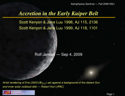 Accretion in the Early Kuiper Belt