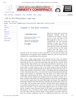 Life on the Mississippi by Mark Twain Chapter 4. The Boys` Ambition