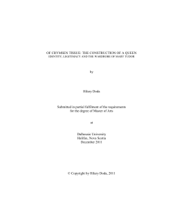OF CRYMSEN TISSUE: THE CONSTRUCTION OF A