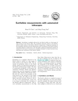 Earthshine measurements with automated telescopes