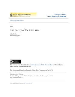 The poetry of the Civil War - Iowa Research Online