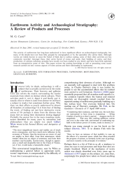 Earthworm Activity and Archaeological Stratigraphy: A Review of