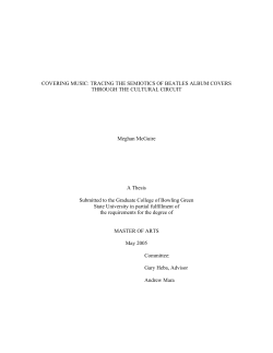 The Beatles` Myth - OhioLINK Electronic Theses and Dissertations