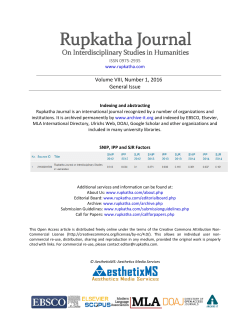 Full Text PDF - The Rupkatha Journal on Interdisciplinary Studies in
