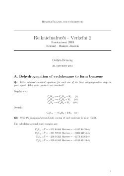 Reikniefnafræði - Verkefni 2