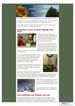 Christmas is here at Seven Springs Tree Farm How Gratitude Can