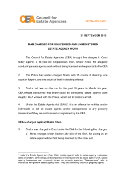 MEDIA RELEASE 21 SEPTEMBER 2016 MAN CHARGED FOR