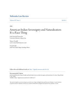 American Indian Sovereignty and Naturalization