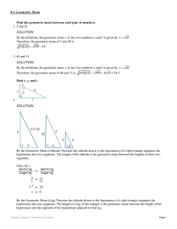 8-1 Geometric Mean p541 1-17 odd 18