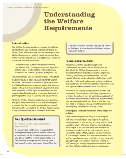 Understanding the Welfare Requirements