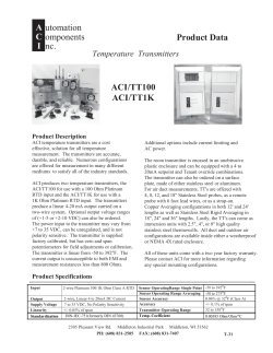 ACI/TT100 Series Transmitters