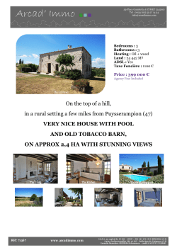 On the top of a hill, in a rural setting a few miles from Puysserampion