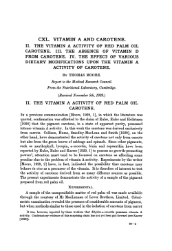 CXL. VITAMIN A AND CAROTENE.