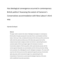 Has ideological convergence occurred in contemporary British