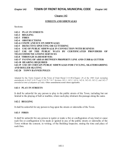 Town Municipal Code Chapter 142