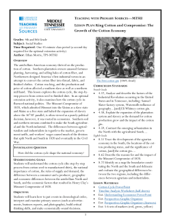 King Cotton and Compromise