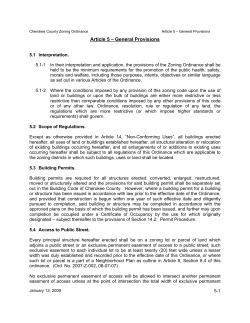 Article 5 &ndash; General Provisions