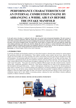 PERFORMANCE CHARACTERISTICS OF AN INTERNAL